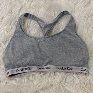 Calvin Klein Heather Gray Sports Bra